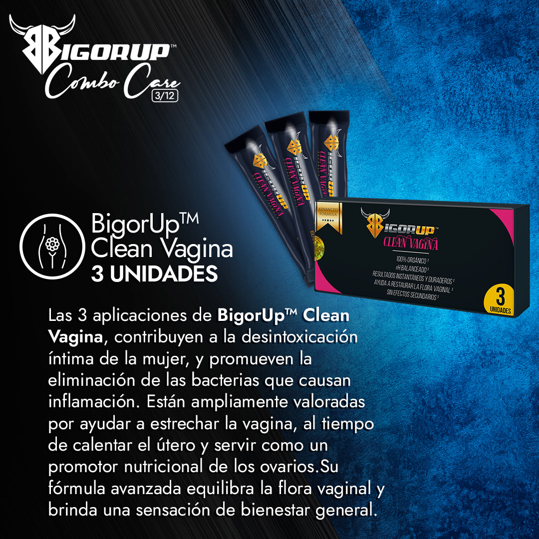 Combo BigorUp™ 12 sobres & BigorUp™ Clean Vagina (Óvulos)