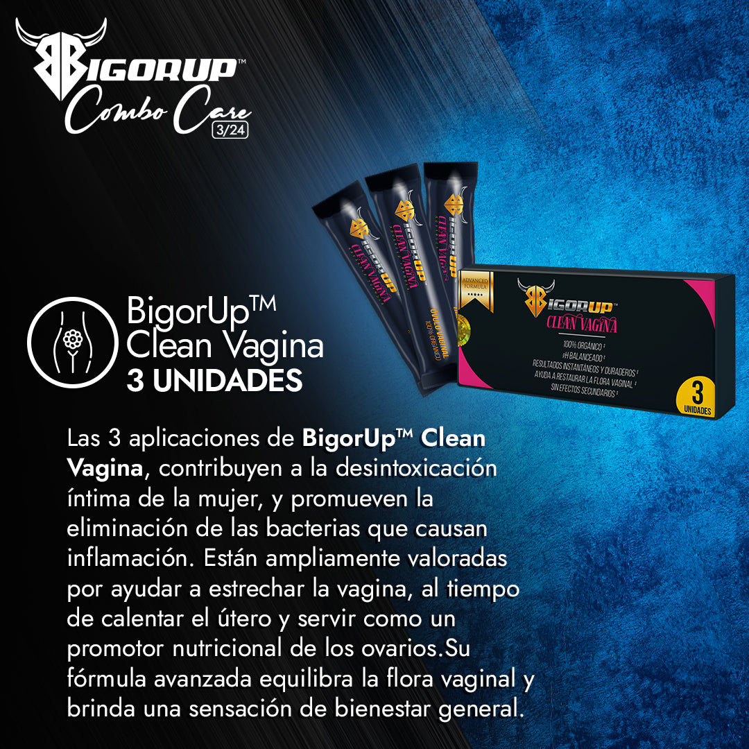 Combo Bigorup™ 24 sobres & Bigorup™ Clean Vagina (Óvulo)